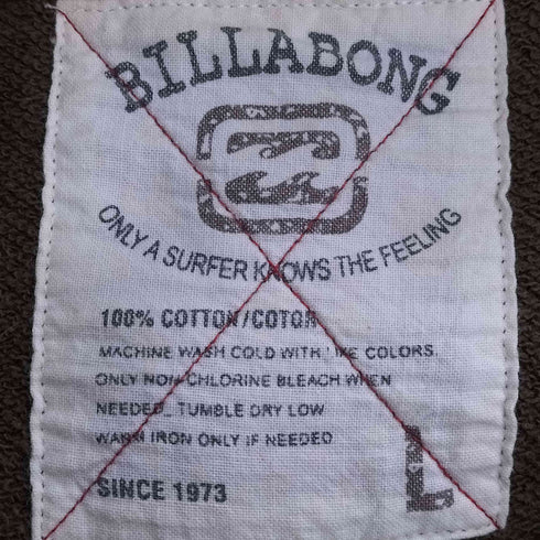ビラボン BILLABONG インサイドアウト ダブルジップパーカー メンズ import:L