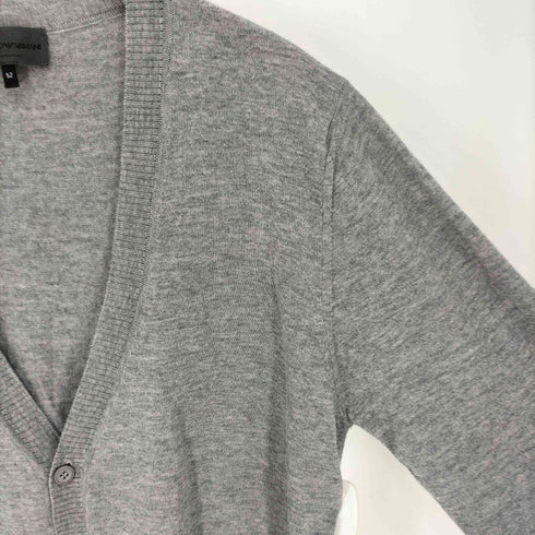 エンポリオアルマーニ EMPORIO ARMANI 24AW Plain-knit virgin-wool V-neck cardigan プレーンニット、バージンウールVネックカーディガン メンズ EUR:52