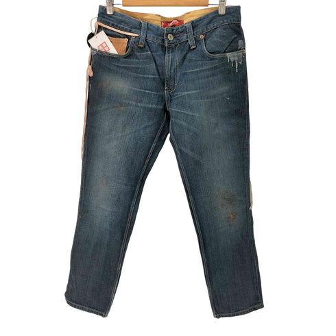リーバイス Levis COLLECTIBLES レザー切り替え デニム メンズ 32/32