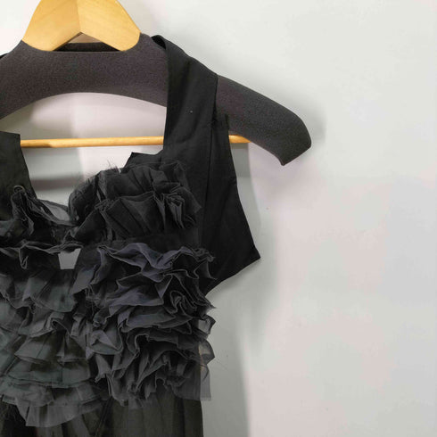 ジュンヤワタナベコムデギャルソン JUNYA WATANABE COMME des GARCONS ホルターネック チュール フリル アシンメトリー ロングワンピース レディース JPN:S