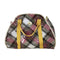 ヴィヴィアンウエストウッド Vivienne Westwood タータンチェック ラメ ミニポーチ付 エナメル PVC ボストンバッグ レディース