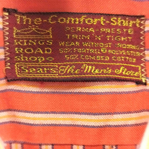 シアーズ Sears 70S ストライプ シャツ メンズ