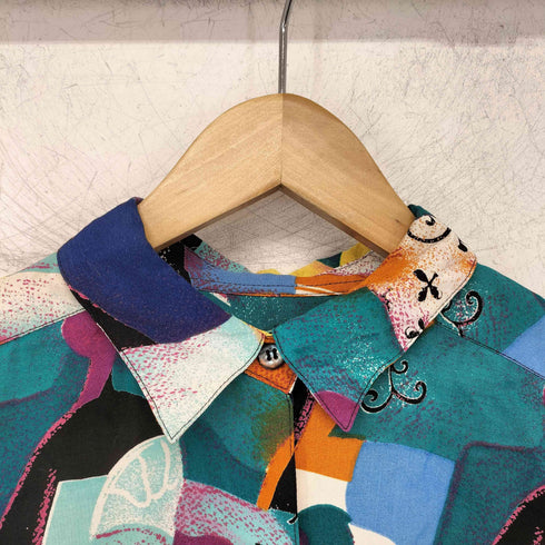 シルク混 総柄シャツ メンズ import:M