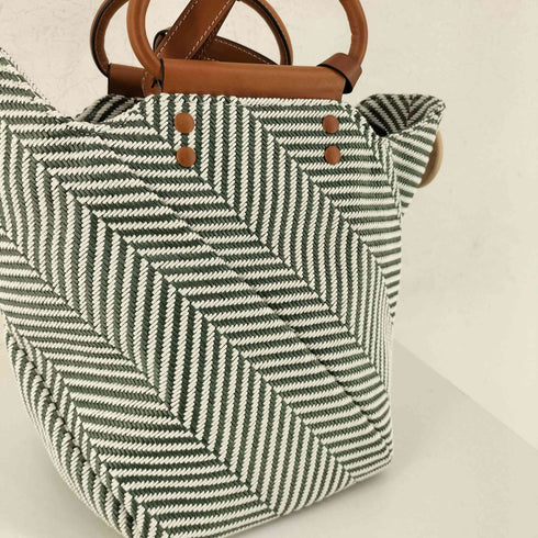 MICA DELLA VALLE diagonale ヘリンボーンショルダー レディース