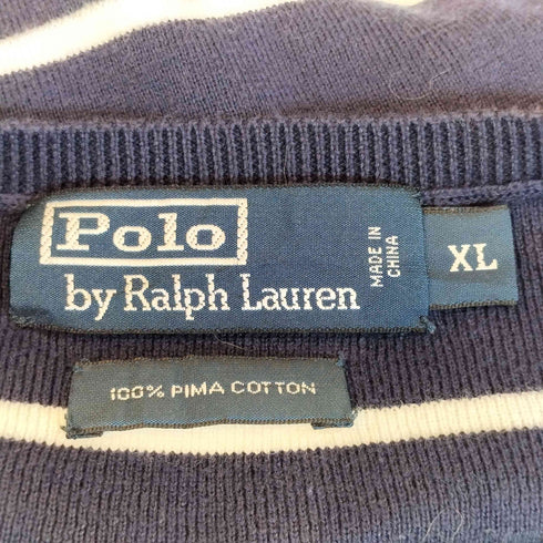 ポロバイラルフローレン Polo by RALPH LAUREN Vネック ボーダー コットンニット メンズ JPN:XL
