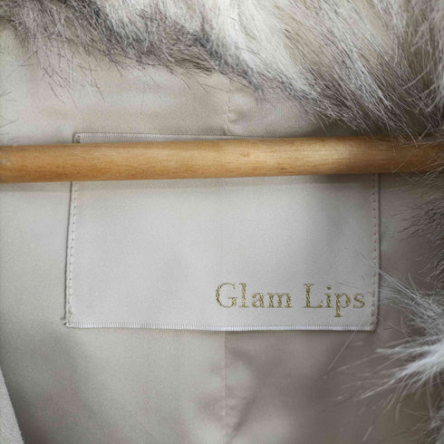 GLAM LIPS フェイクファー フーデッドベスト レディース FREE