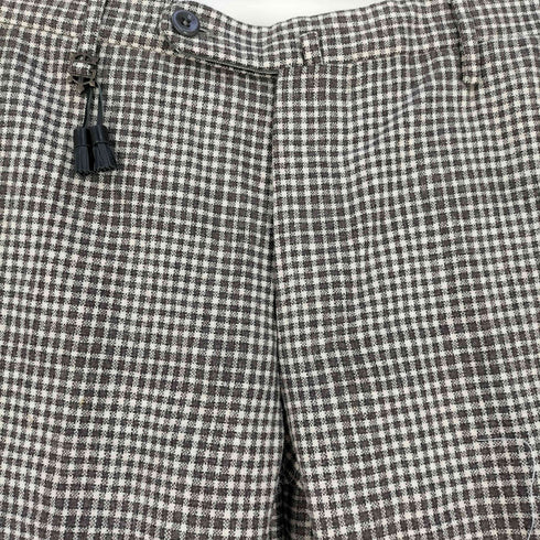インコテックス INCOTEX SLIM FIT チェック ノータックスラックス レディース