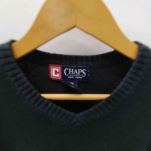 チャップス CHAPS エンブレム ロゴ 刺繍 コットン ニット セーター メンズ import:L