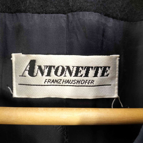 ANTONETTE ドイツ製 襟ベロア ウールアンゴラ ダブルブレストコート メンズ 36