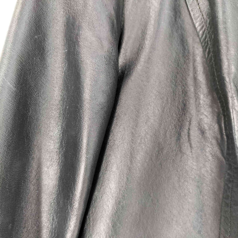 ユナイテッドカラーズオブベネトン UNITED COLORS OF BENETTON 豚革 ピックレザー 3B テーラードジャケット レディース JPN:42
