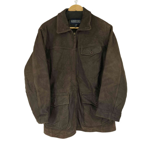 ランズエンド LANDS END 90-00S レザー ジップアップジャケット レディース JPN:S