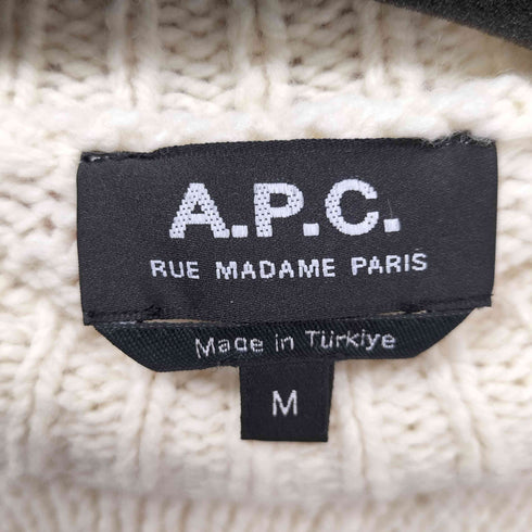 アーペーセー A.P.C. トルコ製 ウール100 ラグラン ニット メンズ import:M