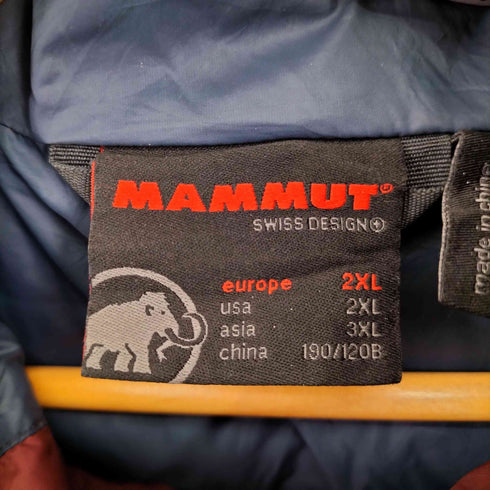 マムート MAMMUT ロゴ刺繍 フーデッドダウンジャケット メンズ import:XXL