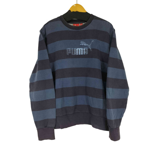プーマ PUMA ボーダー クルーネックスウェット メンズ US L