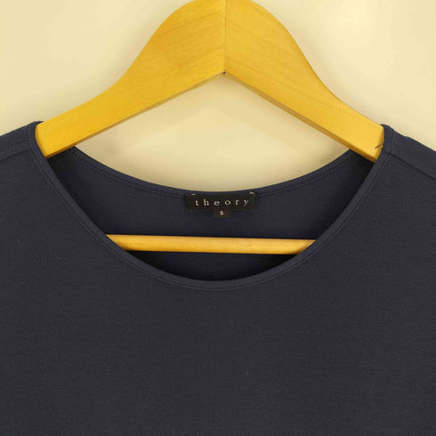 セオリー theory ALANIA B RIBBED VISCOSE レーヨン混 クルーネックTシャツ レディース import:S