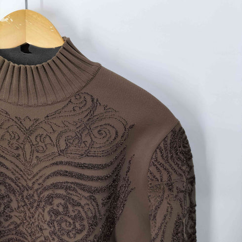 ジャンポールゴルチエオム Jean Paul GAULTIER HOMME ラメ モックネック ニット メンズ EUR:48