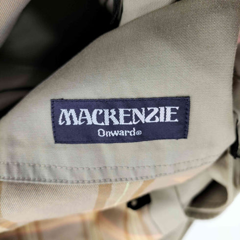 MACKENZIE ONWARD 玉虫 裏地チェック ステンカラーコート メンズ 150