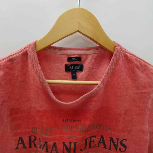 アルマーニジーンズ ARMANI JEANS Slim SURF CLUB プリント Tシャツ サンフェード メンズ import:M