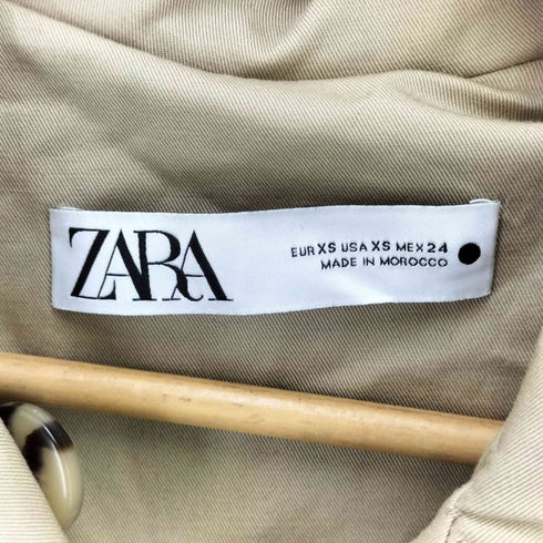 ザラ ZARA OVERSIZED RUNS BIG Buttoned Trench Coat バックボタン オーバーサイズトレンチコート レディース import:XS