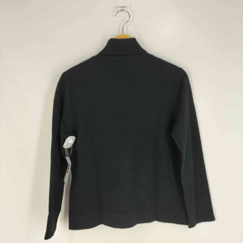 ハナエモリ HANAE MORI カシミヤ100% 裾ロゴ タートルネックニット レディース JPN:3