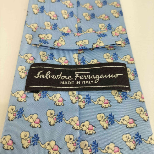 サルヴァトーレフェラガモ Salvatore Ferragamo 総柄 シルクネクタイ メンズ
