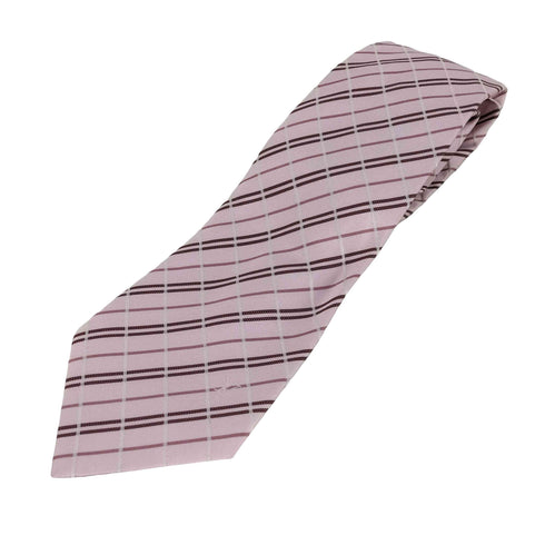 ルイヴィトン LOUIS VUITTON シルク100% ロゴプリント ストライプネクタイ メンズ