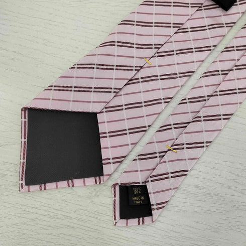 ルイヴィトン LOUIS VUITTON シルク100% ロゴプリント ストライプネクタイ メンズ