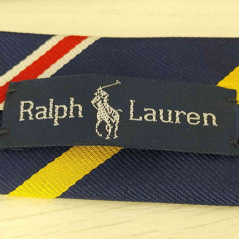 ラルフローレン RALPH LAUREN HAND MADE シルク100% ストライプネクタイ メンズ