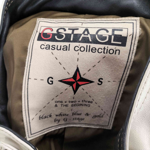 ジーステージ G-Stage lamb leather ラムレザー シングルライダースジャケット メンズ L