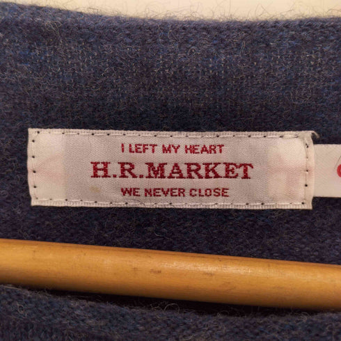 ハリウッドランチマーケット HOLLYWOOD RANCH MARKET クルーネックニット 袖ワンポイントロゴ メンズ JPN:2