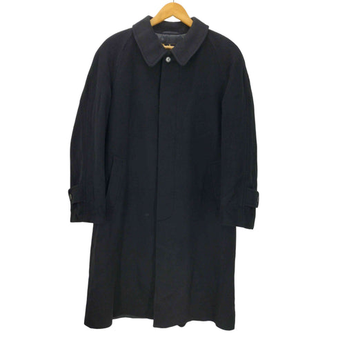 カシミヤ CASHMERE CASHMERE 100% Balmacaan Long Coat カシミア 100% バルマカーン ステンカラー ロング コート 比翼 メンズ import:L