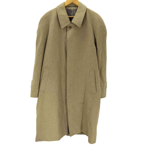 カシミヤ CASHMERE CASHMERE 100% Balmacaan Long Coat カシミア 100% バルマカーン ステンカラー ロング コート 比翼 メンズ import:L