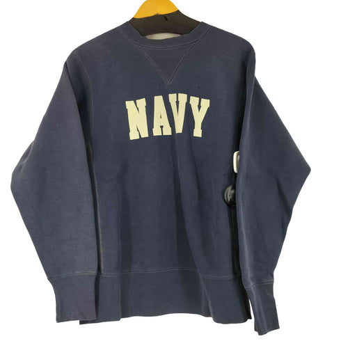 ザリアルマッコイズ THE REAL McCOYS navy プリント スウェット メンズ US:38