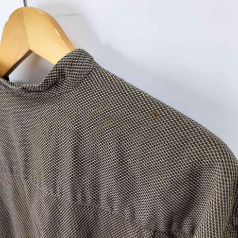 アイクベーハー IKE BEHAR USA製 バンドカラー L/S シャツ メンズ import:XL