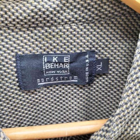 アイクベーハー IKE BEHAR USA製 バンドカラー L/S シャツ メンズ import:XL
