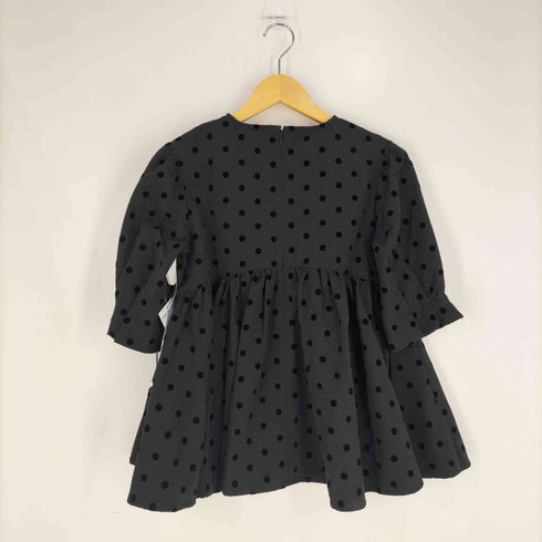 PICCIN PERLA フロッキードットペプラム五分袖ブラウス レディース JPN:M