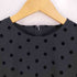 PICCIN PERLA フロッキードットペプラム五分袖ブラウス レディース JPN:M