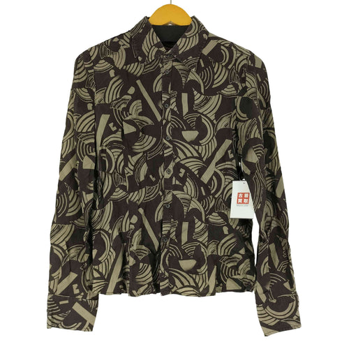 ディーゼル DIESEL 00S 総柄 L/S レーヨンシャツ メンズ import:M