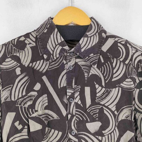 ディーゼル DIESEL 00S 総柄 L/S レーヨンシャツ メンズ import:M