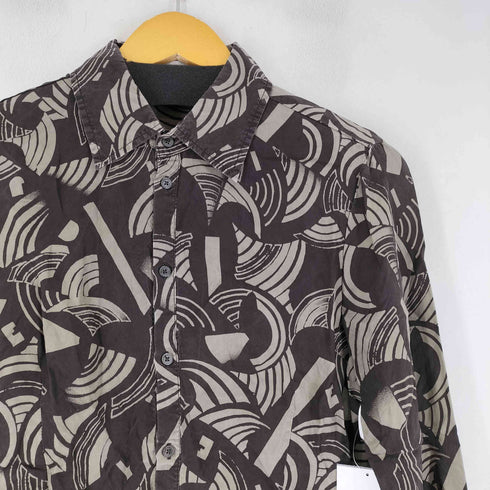ディーゼル DIESEL 00S 総柄 L/S レーヨンシャツ メンズ import:M
