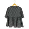 PICCIN PERLA フロッキードットペプラム五分袖ブラウス レディース JPN:M