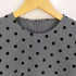 PICCIN PERLA フロッキードットペプラム五分袖ブラウス レディース JPN:M