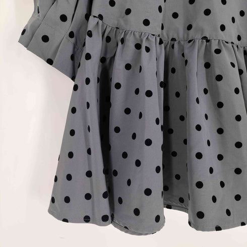PICCIN PERLA フロッキードットペプラム五分袖ブラウス レディース JPN:M