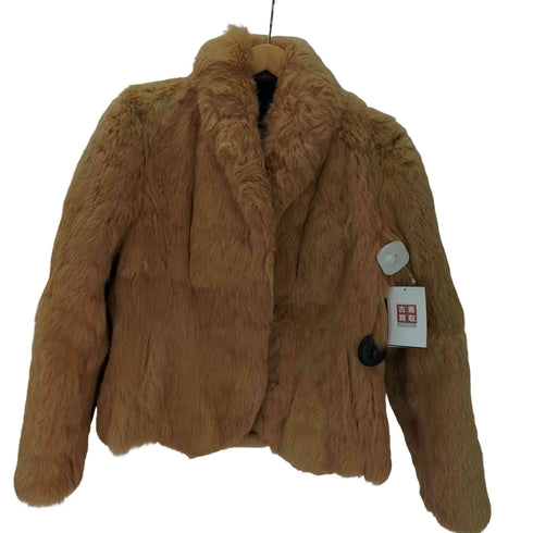 80-90S French Fabric Real Fur 100% Vintage Mouton Jacket フランス製 生地 ユーロ リアルファー 100% ヴィンテージ ムートン ジャケット レディース import:M