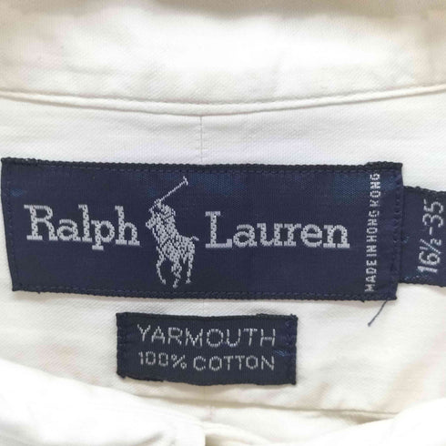 ラルフローレン RALPH LAUREN 90S 香港製 YAMOUTH ポニー刺繍 B.D. L/S シャツ メンズ 16 1/2
