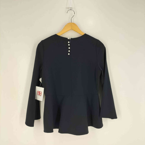 ユナイテッドアローズグリーンレーベルリラクシング UNITED ARROWS green label relaxing 24SS パウドレ ペプラム ブラウス-ウォッシャブル・ストレッチ・防シワ レディース FREE