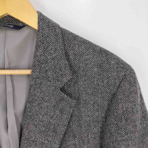 ベイカーストリート BAKER STREET SHETLAND WEAVING ヘリンボーン 2Bテーラードジャケット メンズ