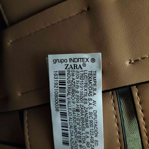 ザラ ZARA カゴ レザー トート バッグ レディース