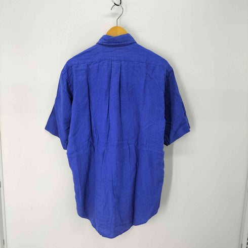 ラルフローレン RALPH LAUREN 90S BLAIRE 麻 リネン100% ポニー刺繍 B.D S/S シャツ メンズ import:S