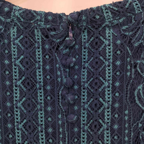 PourVous 総柄 ドレスワンピース elegance レディース import:M